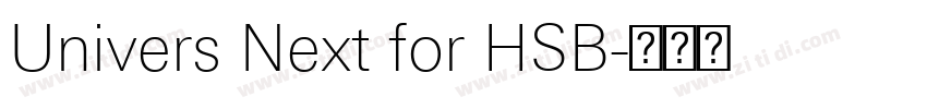 Univers Next for HSB字体转换